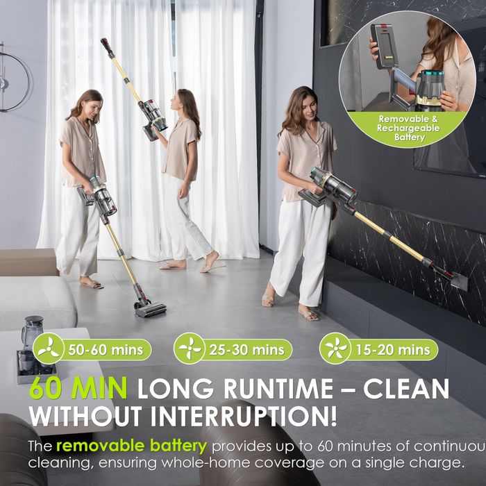 Мощна 550W безкабелна прахосмукачка Linkifly XT1