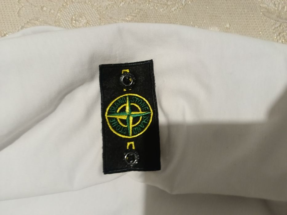 stone island white long sleeve