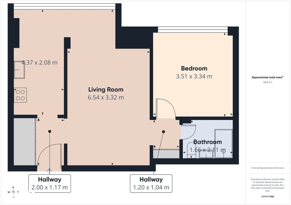 Apartament de 2 camere Barbu Vacarescu