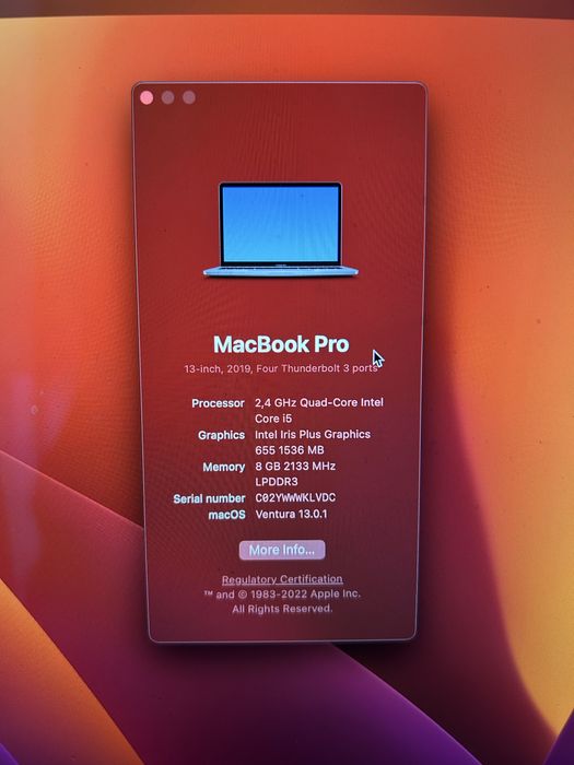Macbook Pro 2019 Touchpad