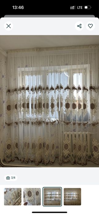 Тюль сатылады 10/2,8