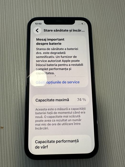 iPhone 12 Pro 128GB Graphite – Funcțional 100% / Spate spart