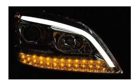 Кристални фарове Mercedes ML W164 (2005-2008) с бягащ мигач