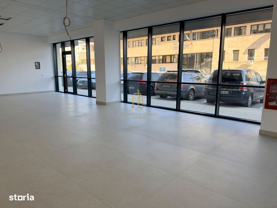 Spațiu comercial nou, 493.4 mp, vitrină 20 m, Suceava, zona Obcini