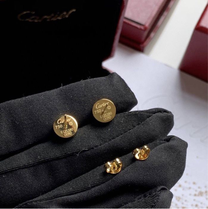 Позлатени обеци Cartier