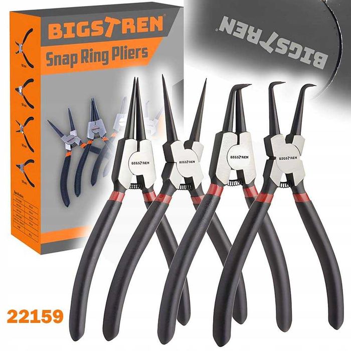 Клещи зегер 180 мм, BIGSTREN 22159, к-т 4 бр.