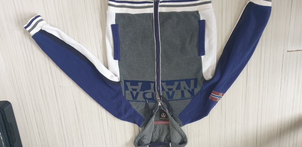 Napapijri Full Zip Hoodie Polartec Mens Size / L ОРИГИНАЛ! ЯКЕ - ПОЛАР
