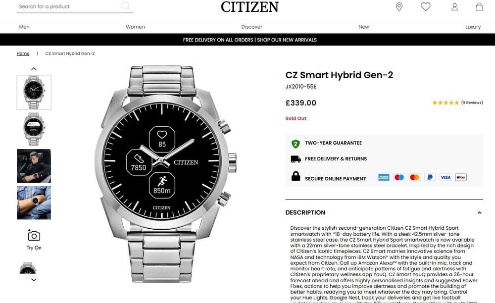 Citizen CZ Smart Hybrid Gen-2