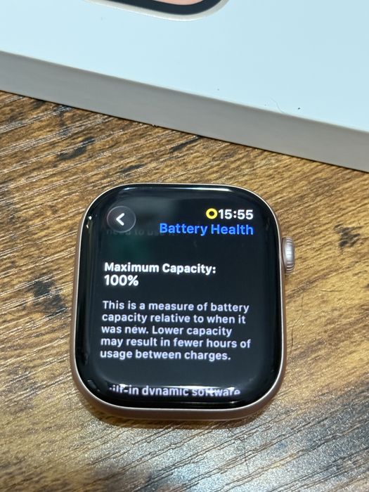 Apple watch S10 46 mm Rose Gold, GPS + Cellular! Пълен пакет! Като нов! 100% battery health!