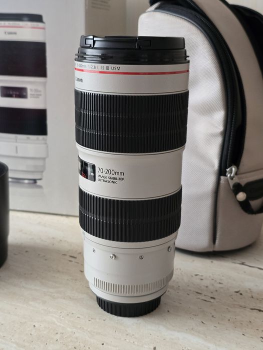 Obiectiv foto Canon 70-200mm f/2.8L IS III USM, în stare perfectă