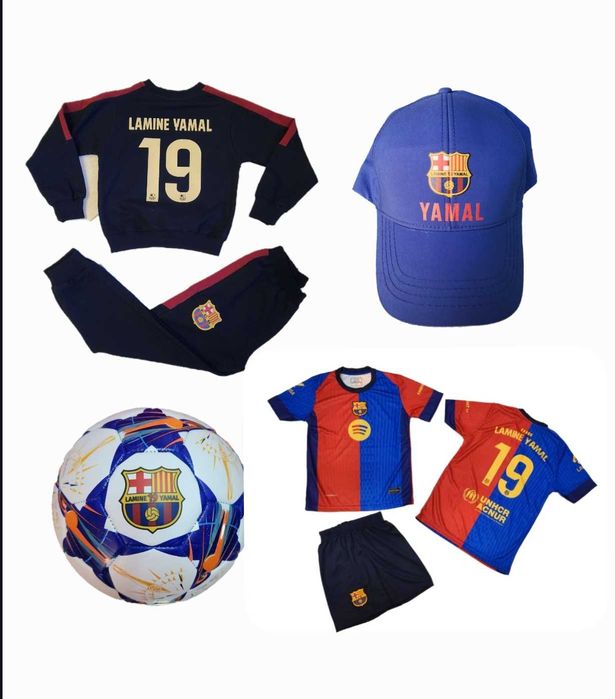 СЕТ Екип Ямин Ямал Испания 2025г Екип + Топка Шапка Анцуг Чорапи