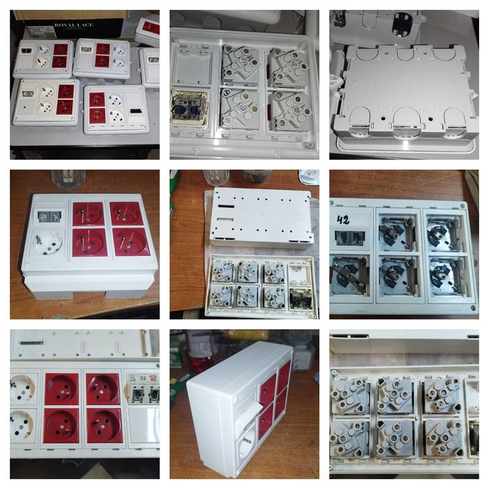 Модулен ел. панел за контакти Legrand Mosaik розетки 6 и 8бр Cimabox