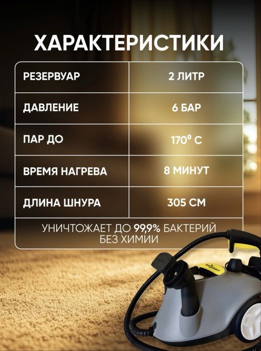 Аренда пароочиститель 5000тг