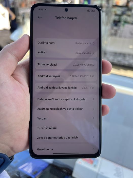 Redmi note 14 8/256 gb