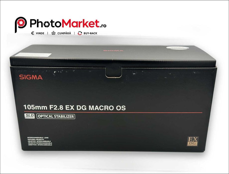 SIGMA 105mm f2.8 ex dg macro os -  NOU - factura + Garantie!