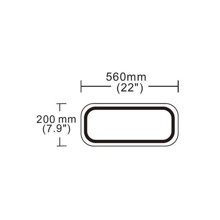 Girofar stroboscop tip rampa cu magnet ,120 LED-uri, 560 x 200 x 40 mm