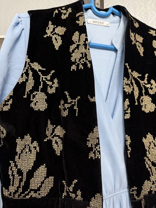 Шифоновое турецкое платье с накидкой