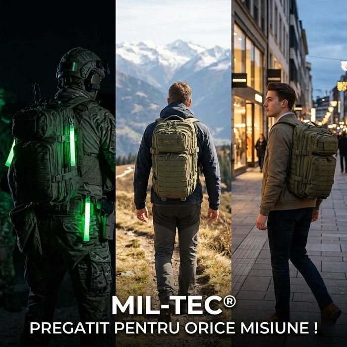 Impermeabil RANITA RUCSAC MILITAR MIL-TEC LASER-CUT - marime SMALL 20 litri - Ghiozdan Barbatesc Vanatoare Pescuit Camping Drumetie Munca Airsoft
