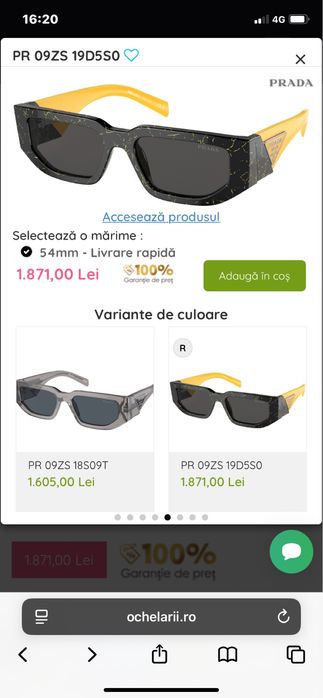 Vand ochelari prada autentici!