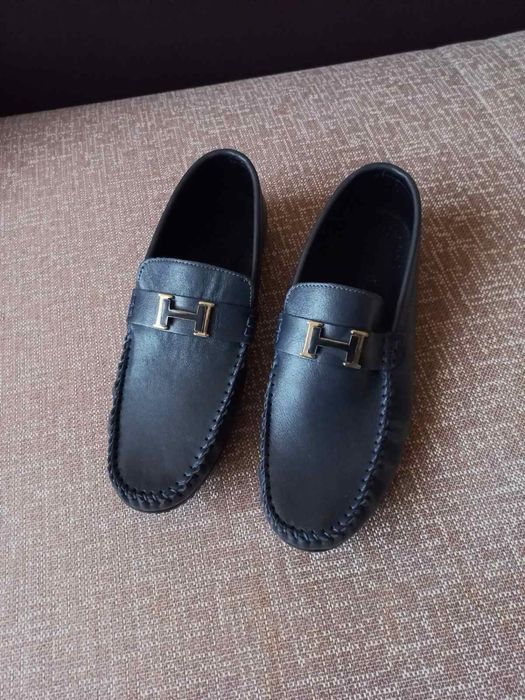 Тъмно сини мокасини!Номер 43!Естествена кожа!