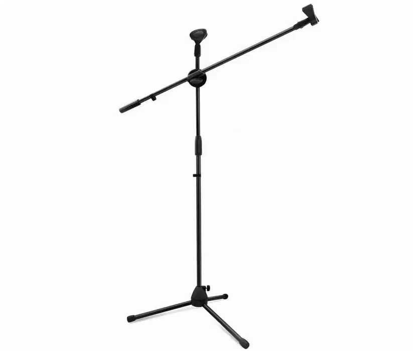 Професионална Стойка трипод за микрофон с 2 държача, от 80 до 200см