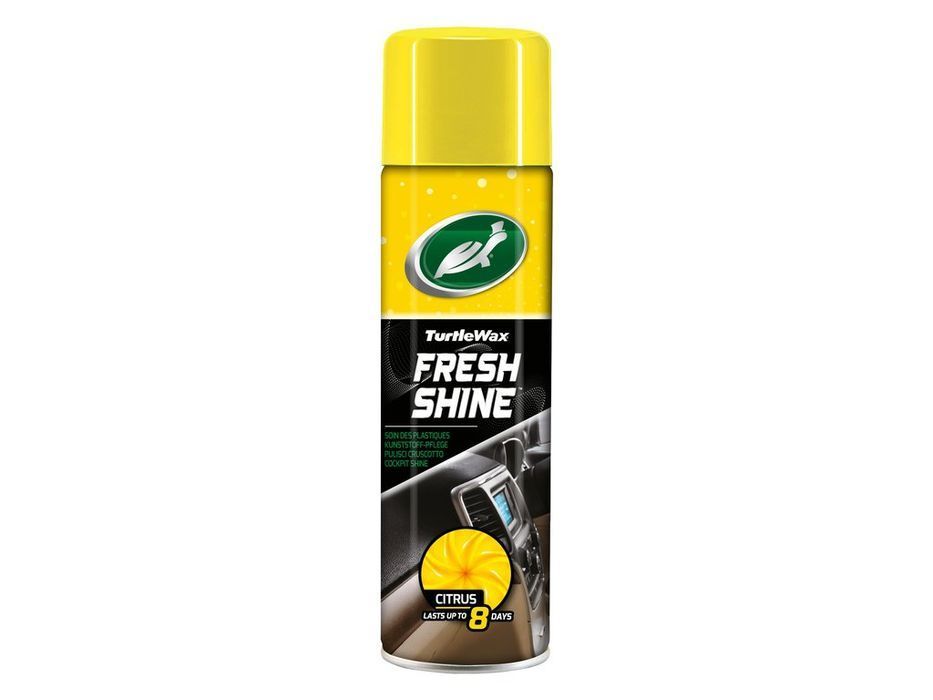 Spray silicon bord Turtle Wax Cockpit Fresh Citrus 500 ml pentru vinil, plastic si cauciuc, efect antistatic si parfum de lunga durata, FG7736