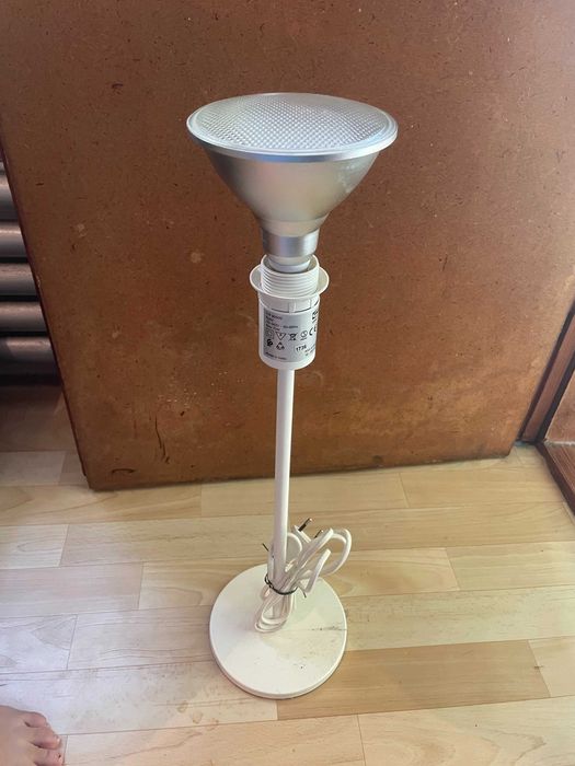 Настолна лампа Ikea Rodd + супер ярка синя LED крушка 15 W