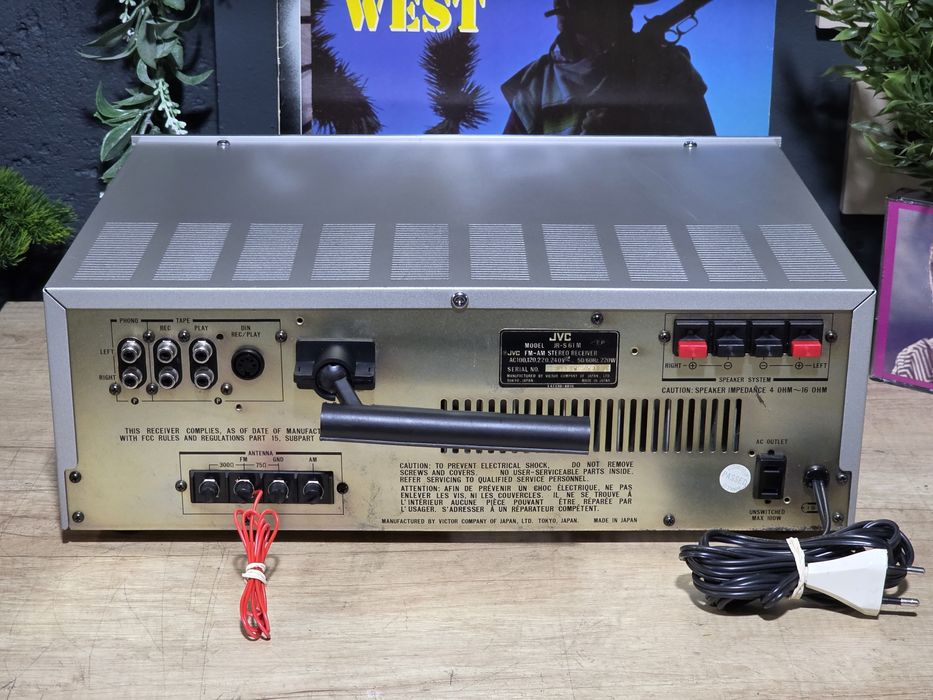 Receiver JVC jr-61m, stereo amplituner argintiu vintage hifi , radio cu amplificare