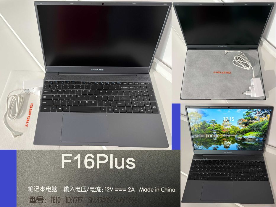 IMPECABIL! Laptop Teclast F16 Plus – BATERIE 100% 8GB LPDDR4, SSD 256GB, Intel N4100 4core! Windows 11 Pro. ARATĂ CA NOU! nici cea mai mică zgârietură