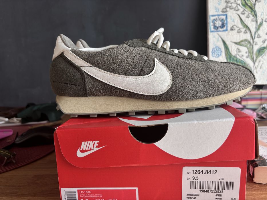 Nike cargo cortez велур кожен