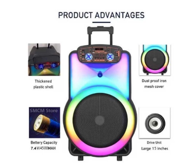 Преносима Bluetooth светеща караоке тонколона