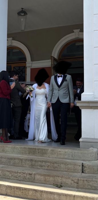 Vand rochie de mireasa, bretele detasabile+ cadou