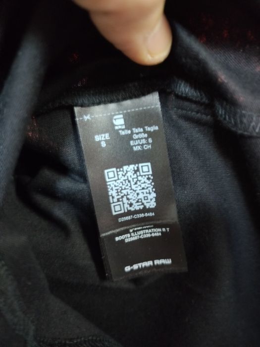 Оригинална НОВА тениска G-Star Raw Boots S , M мъжка черна