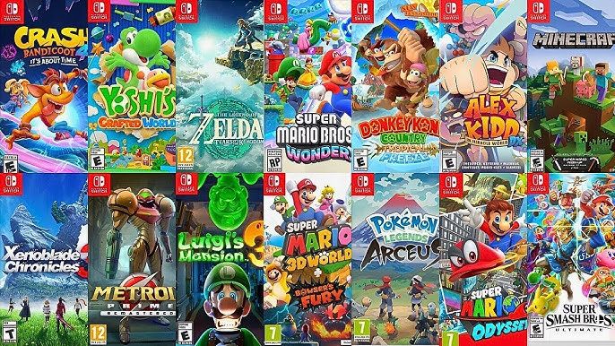 Игры на Nintendo Switch , zelda, witcher, hogwarts, gta, mario