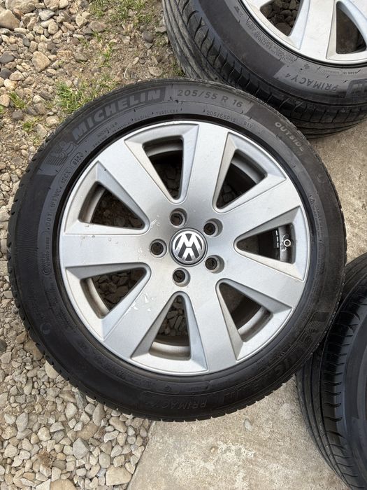 Jante 5x112 R16 cu anvelope de vara Michelin  205/55 R16