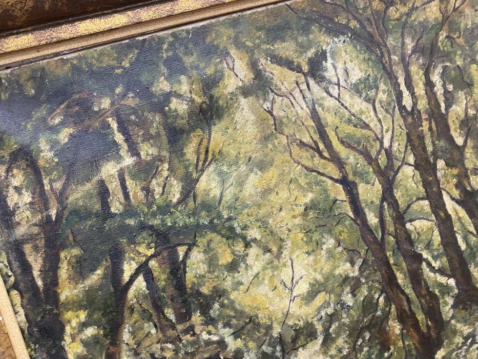 Маслена картина горски пейзаж подписана Vonders Нидерландия 1954