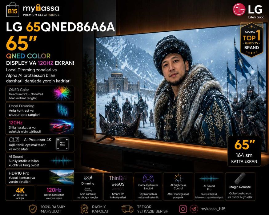 LG 65QNED86A6A  / Dastavka / New