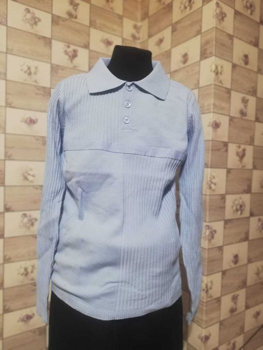 Батник белый трикотаж мальчику