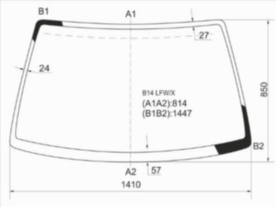 Стекло лобовое  Nissan Sunny