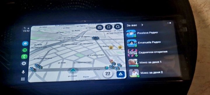 Безжичен мултимедиен дисплей Android Auto Carplay+камера за заден ход