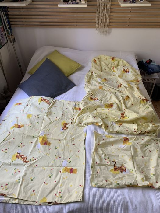 Кошарка+ бебешки матрак, спално бельо и чувалче за сън