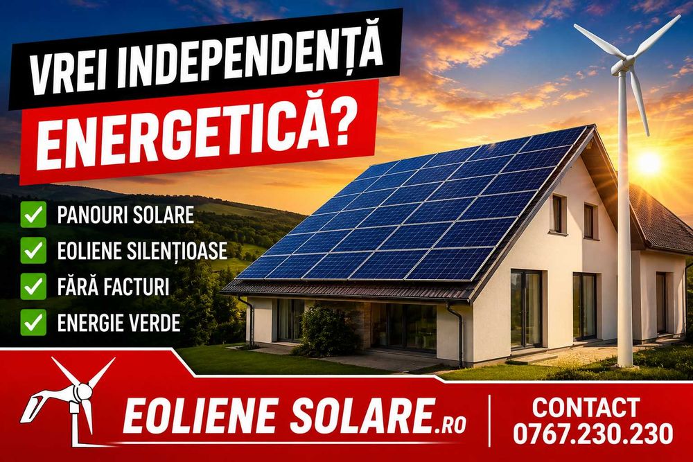 Panouri FOTOVOLTAICE, Panouri SOLARE, Turbine Eoliene - TÂRGU OCNA -