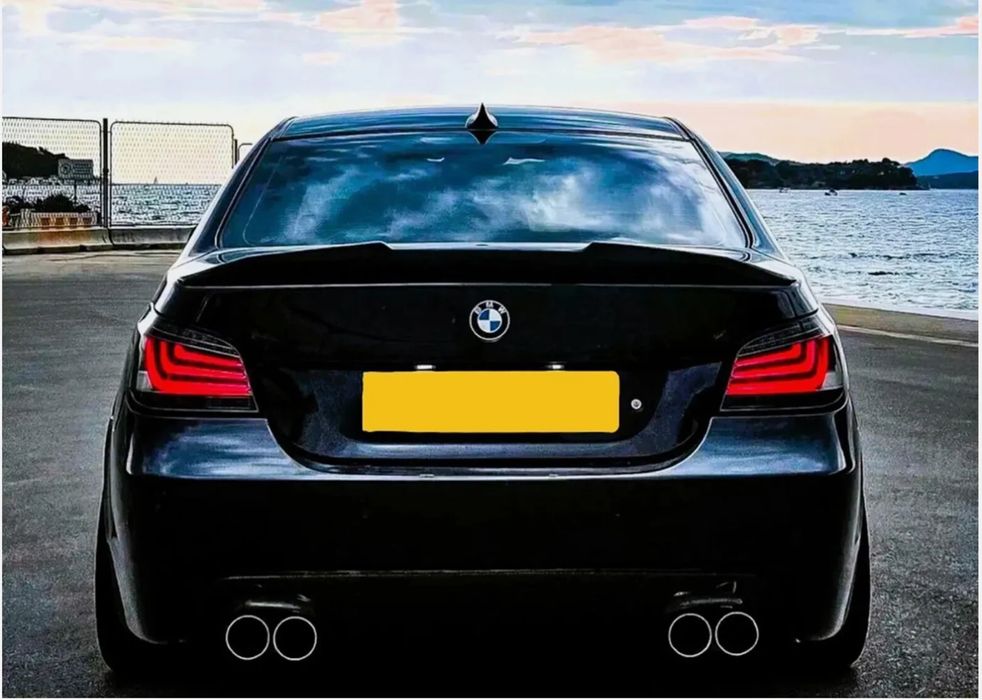 Заден PSM стил спойлер за BMW E60 БМВ черен пиано лак