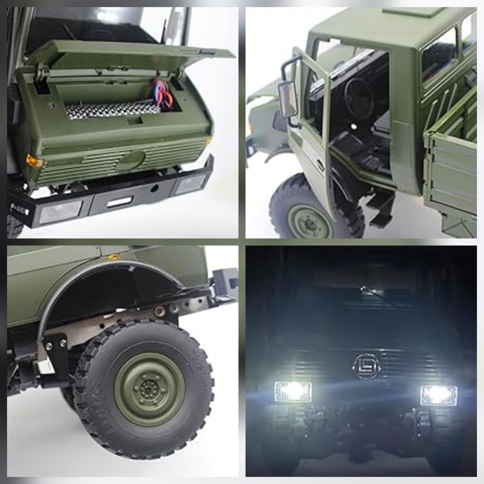 RC Военен камион 4WD 1:12 с 2.4GHz дистанционно управление