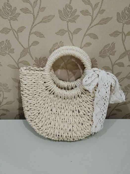 летняя плетёная сумочка в стиле boho