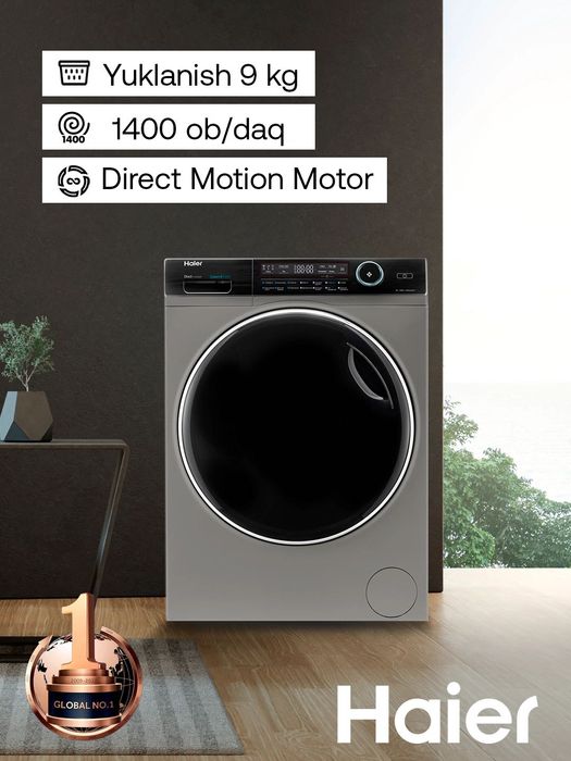 Haier.  Стралний машинка 9 KG
