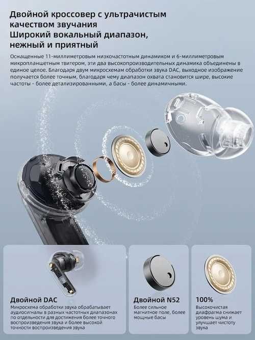 Новые Realme buds air 7 Pro Bluetooth 53dB LHDC5.0 Беспроводные HiFi