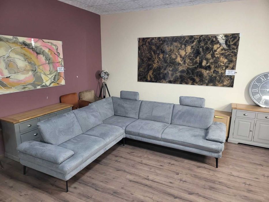 Сив ъглов диван от плат Dieter Knoll Arzona