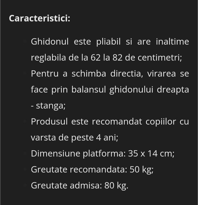 Trotinetă copii  4 / 7 ani
