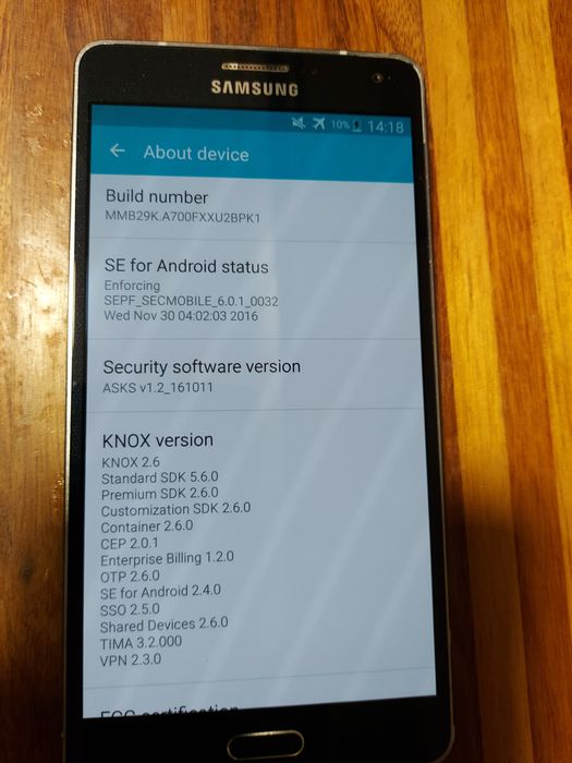 Samsung Galaxy A7, 16GB, 4G, Black.